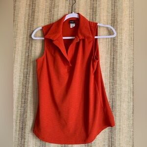 Studio Y Orange Tank Top Shirt Clothing Blouse Women Size M Formal Y2K